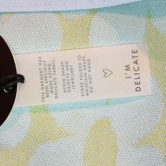 Ghanda Clotting mini Chrissy Dress Size L Baby blue and guacamole yellow. - Picture 12 of 14